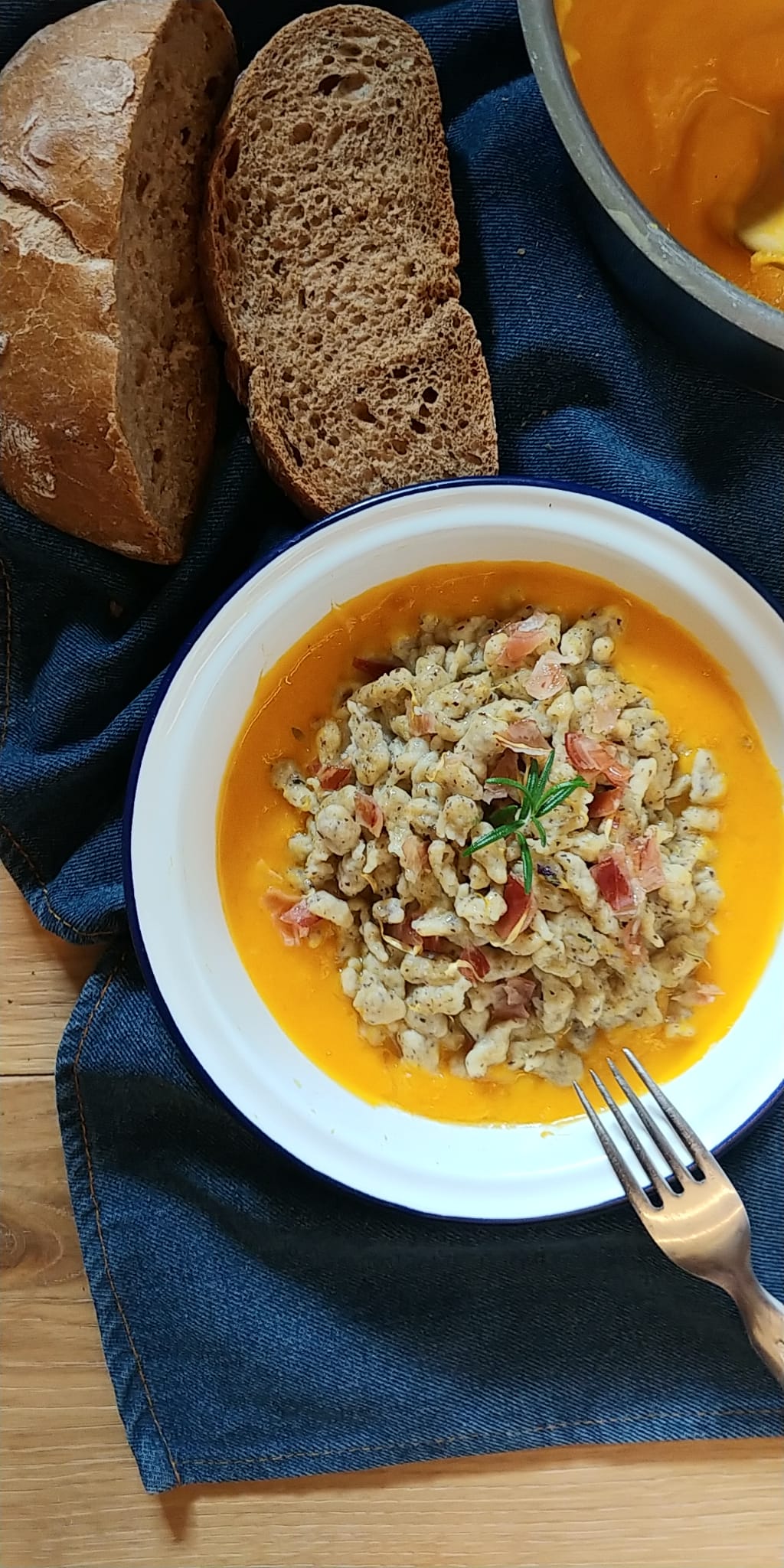 spätzle grano saraceno e zucca